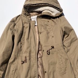 Fashionable tan winter coat